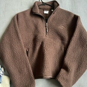 Aritzia Brown Fleece Sweater